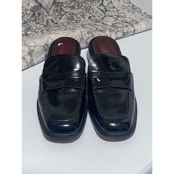 Franco Sarto GENNY Penny Loafer Mule in Black Patent Size  7 - Picture 3 of 7